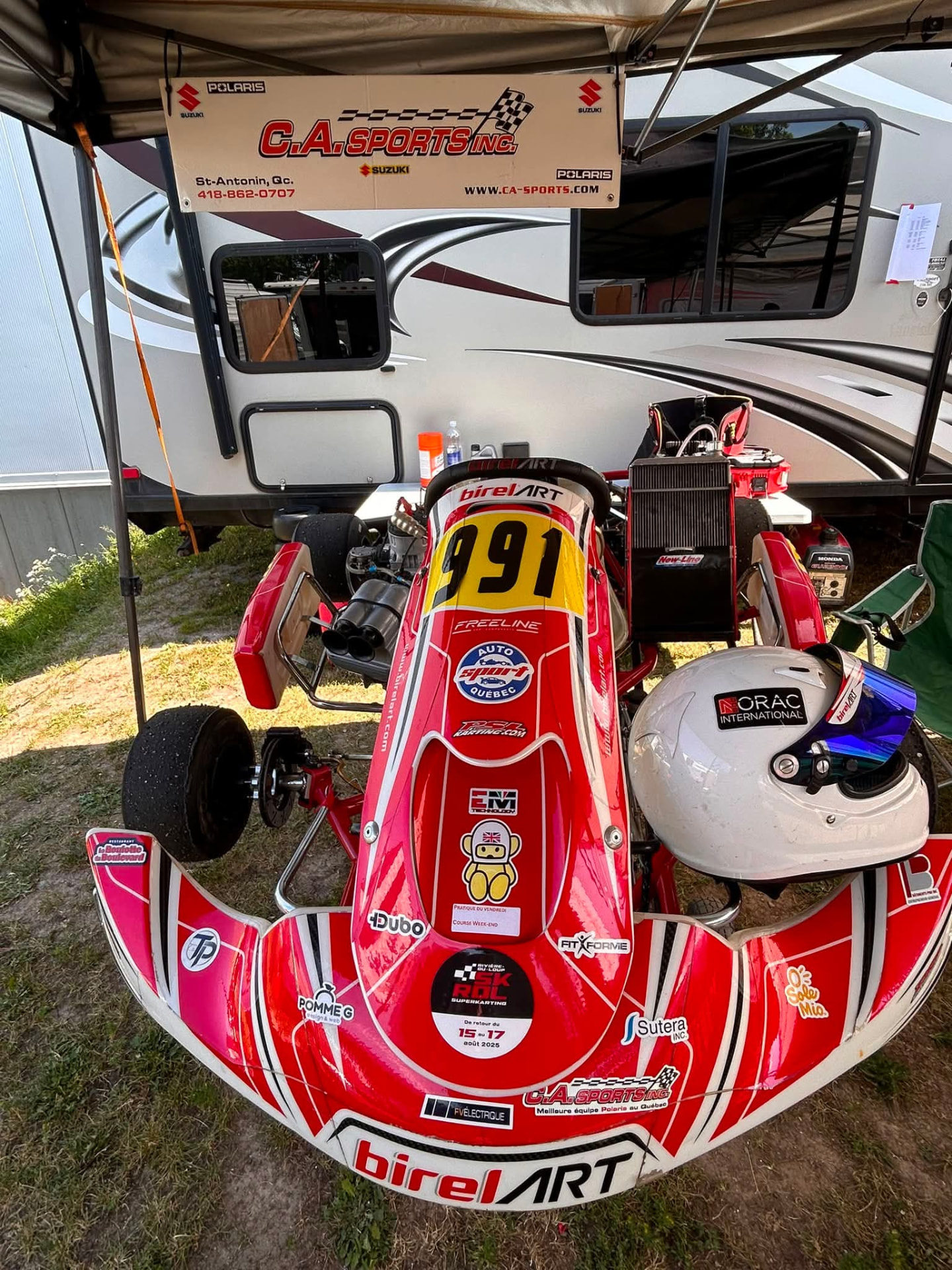 Kart Birel ART #991 de Samuel Lebouthillier commandité par NORAC International au SKRDL