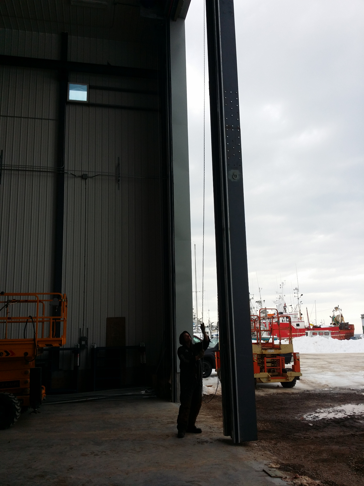 Installation poteaux latéraux